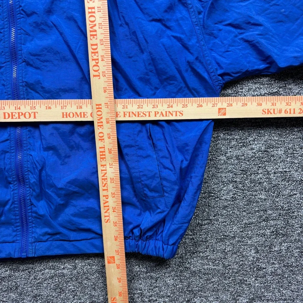 Vintage 90s Nike Quilt Lined Windbreaker Full ZIp Jacket Blue Size Large - Picture 3 of 7
